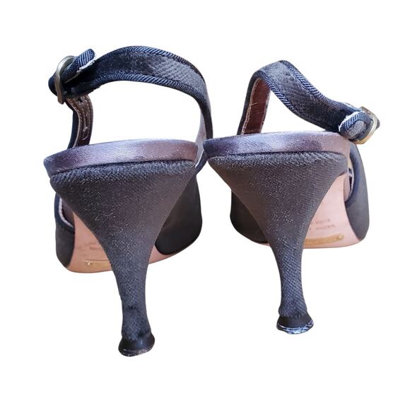 Dolce & Gabanna Brown Velvet Jeweled Embellished Slingback Kitten Heels - 36 EU - Picture 7 of 8